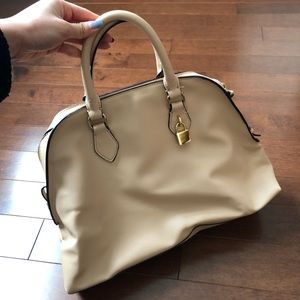 Cute beige pink satchel from Zara